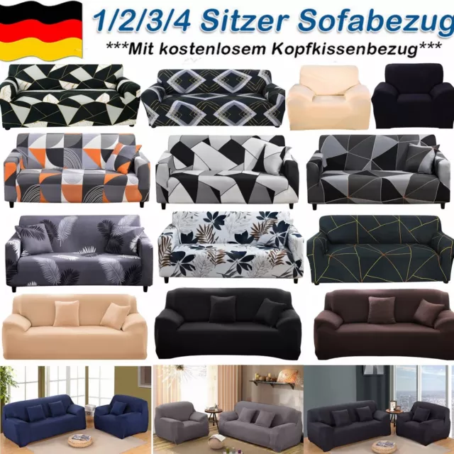 1/2/3/4 Sitzer Sofa Überwürfe Anti-rutsch Sofabezug Stretch Universal-Sofahusse