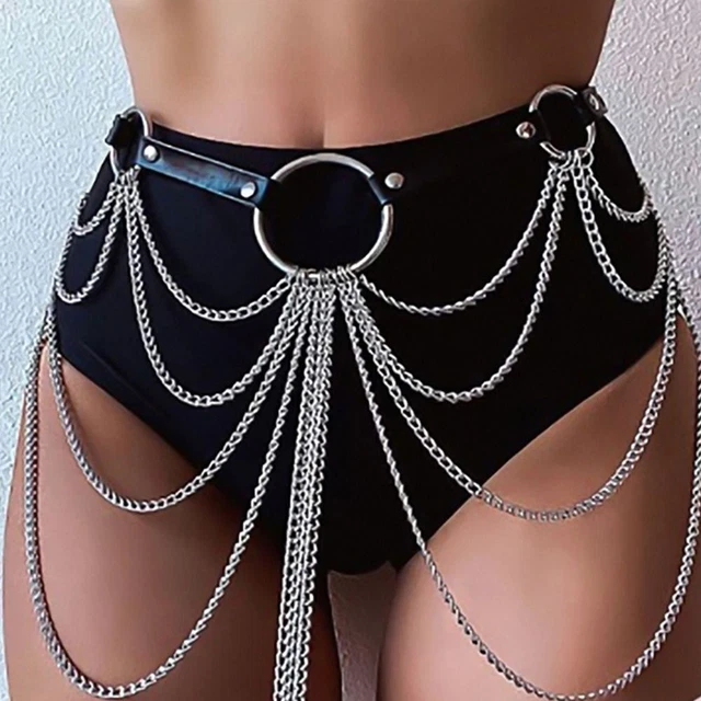 Waist Band Metal Chain Belt Slimming Cummerbands Tassel Pendant Waistband