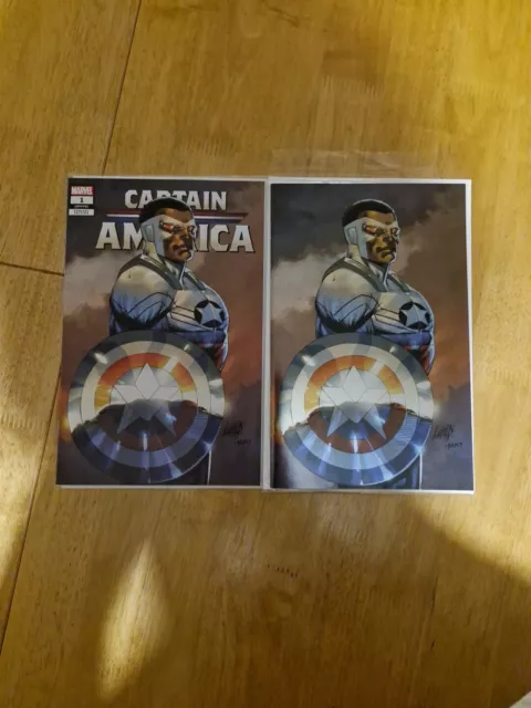 Captain America #1 Liefeld Trade + Virgin FOIL Variant LTD Marvel Comics 2023 NM