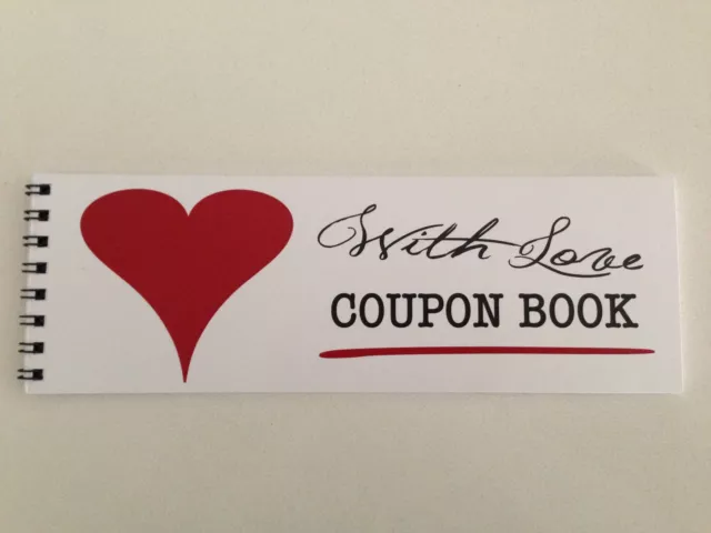 RED HEART WITH LOVE COUPON BOOK ~ PERFECT GIFT! xmas, valentines day