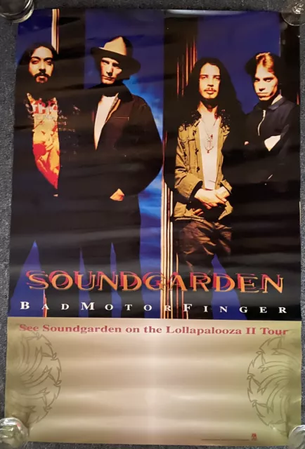 Soundgarden Vintage Badmotorfinger Lollapalooza Poster. Double Sided. 1992. RARE