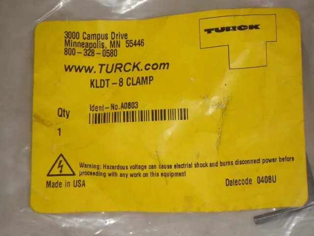 New Turck KLDT-8 Clamp Proximity Switch Sensor Clamp A0803 2
