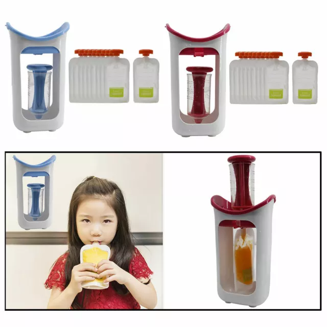 Baby Food Juice Squeeze Station with Organizor Storage Pouch Puree Packing