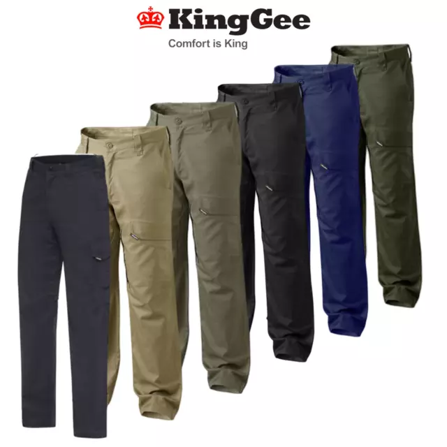 KingGee Mens Workcool 2 Pants Reinforced Cargo Lightweight Work Safety K13820