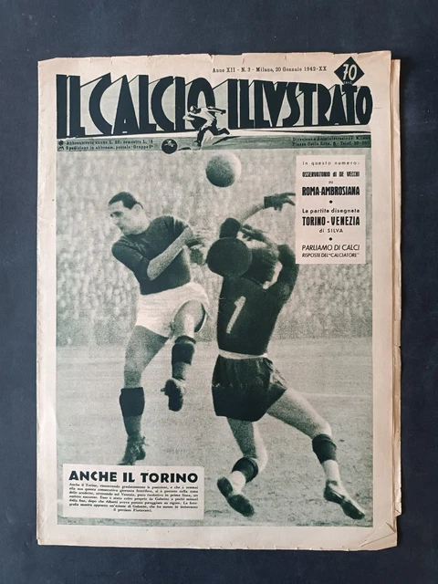 1948 IL CALCIO illustrato n. 30 torino juventus lazio triestina italian