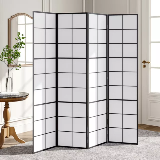 4 Panels Freestanding Room Divider Wall Folding Room Partition Separator Privacy