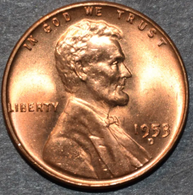 1953 D Lincoln Wheat Penny Choice BU Mint Luster Red Uncirculated Cent