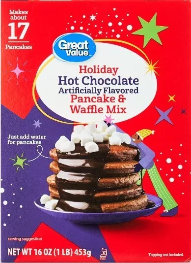 Pancake & Waffle Mix Holiday ""Hot Chocolate"" miscela da forno 425 gr originale USA