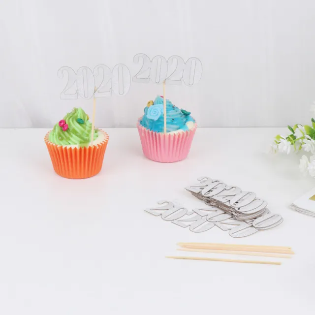 15 pz topper per torte festa di compleanno inserto cupcake glitter numero creativo 2020
