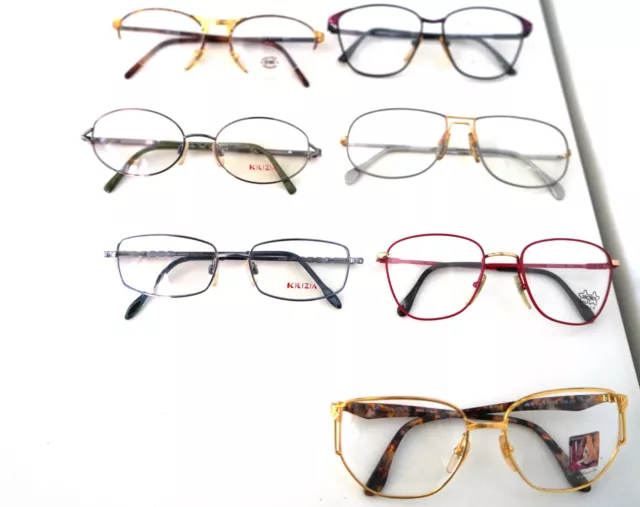 montature Occhiali lotto stock 7 eyewear Krizia Luxottica Brendel Lancetti Sting