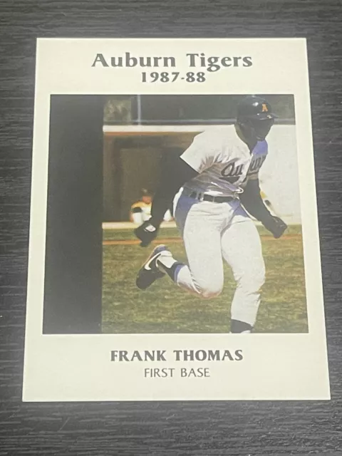 1987 McDag Auburn Tigers Tiger Great Frank Thomas Baseball Card Rare Ships Fast!