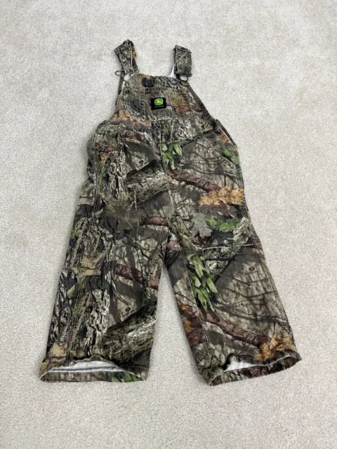 John Deere Bibs Boys 2T Toddler Camo Pants Mossy Oak Youth Kids Hunting Farm