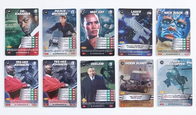 James Bond 007 Commander Spy Cards Bundle Job Lot 26x Rare Foil + 10 Common Card 3