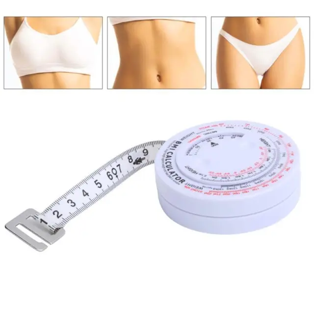 150cm BMI Tape Measure Body Fat Caliper Weight Loss Calculator Tool FST