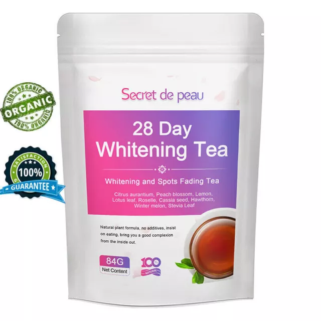 28 Days Skin Whitening Tea Bags Skin Lightening For Dark Skin Supplement