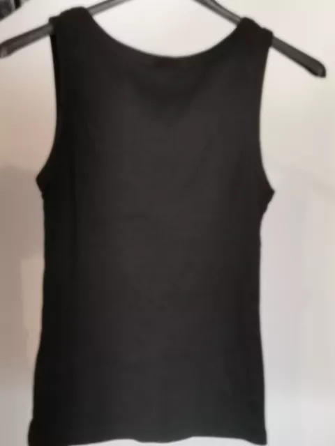 Maglia Canotta T-SHIRT DONNA NERA MARCA HM TAGLIA M USATA COME NUOVA SMANICATA 2