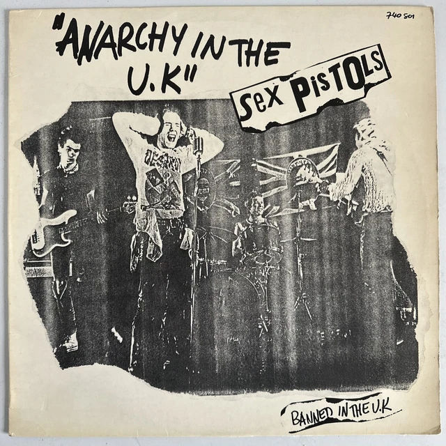 Sex Pistols Anarchy In The Uk Vinyl 12” 1977 Rare Original French Pressing Exc