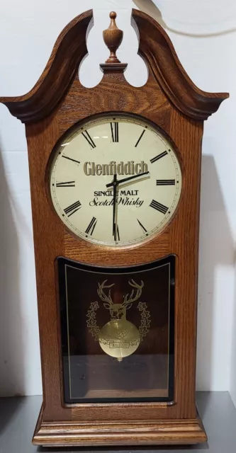 Wisconsin Clock Co, Glenfiddich Single Malt Scotch Whiskey Pendulum Bar Clock