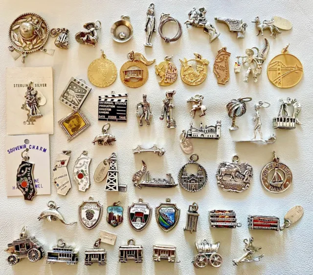 California Vintage Charms Sterling Silver & Gold Fill Choice