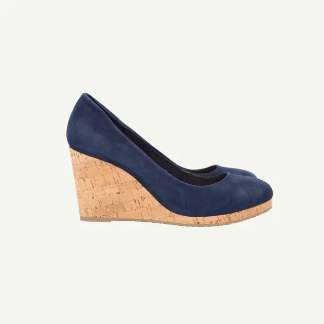 Dune London Womens Blue Suede Medium Heeled Court Shoes Size EU 36 UK 3