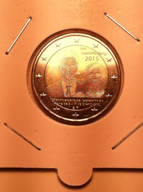 2 Euro Luxembourg 2015 Accession Trone Commemorative Neuve