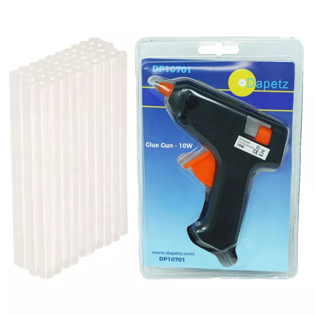 Hot Melt Glue Gun 10W Electric Adhesive Sticks For Hobby Craft 7Mm X 100Mm