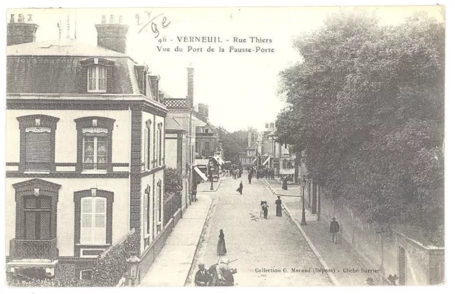 CPA 27 - 46. VERNEUIL - Rue Thiers - view of the Port de la Fausse-Porte