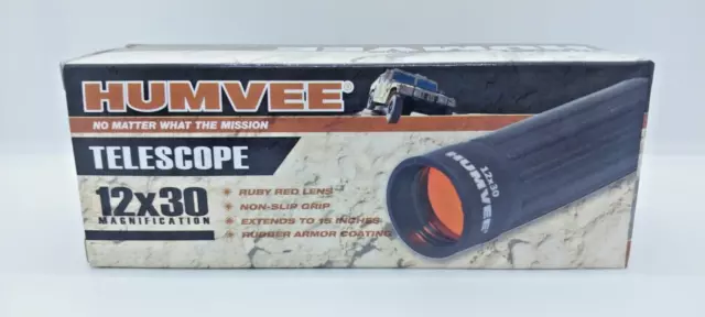 Humvee Collapsible Spotting Scope Telescope 12x30 Extends 15" New in Box