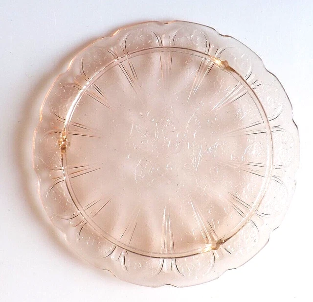 PINK DEPRESSION GLASS Saucers Cherry Blossom Jeannette Glass Co 1930 