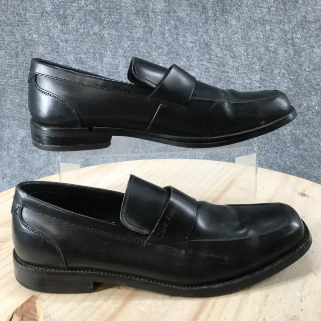 Calvin Klein Shoes Mens 10 M Hervey Casual Loafers 34F0177 Black Leather Slip On