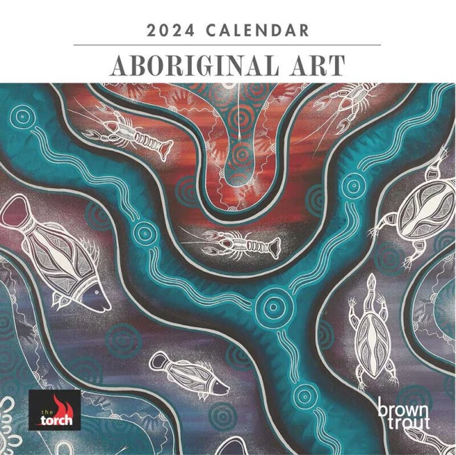 BROWNTROUT ABORIGINAL ART 2024 7 x 7 Mini Calendar w 10.99 PicClick