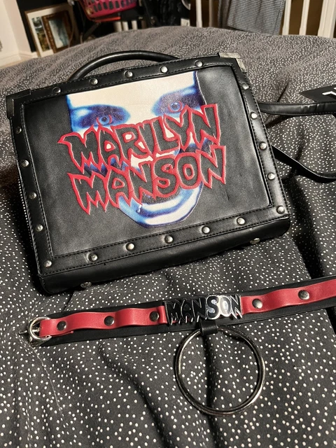 MARILYN MANSON KILLSTAR Set 90 s Era Bag And Matching Choker