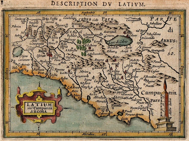 ANTIQUE MAP ITALY Latium Sive Campania - Antique Map Italy Latium Sive Campania Di Roma.webp