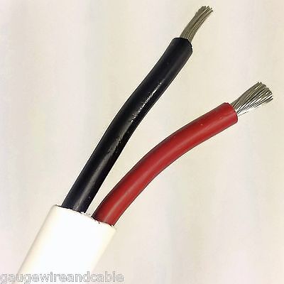 14/2 AWG Gauge Marine Grade Wire, Boat Cable, Tinned Copper, Flat Black/Red