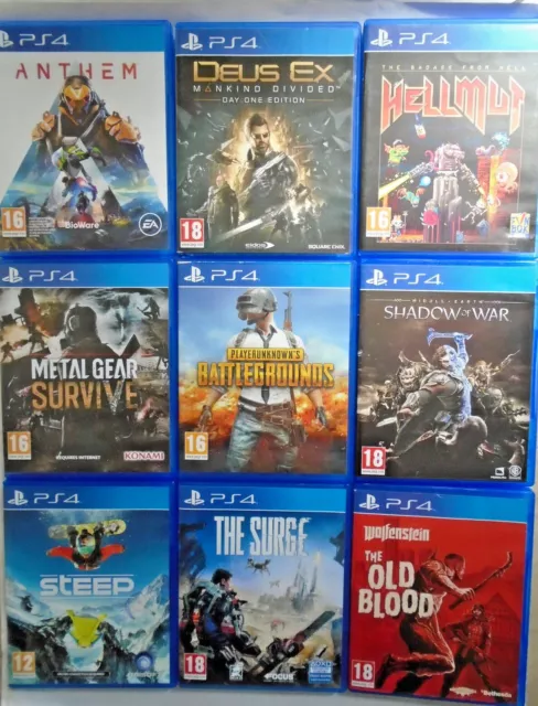 PS4 (Sony PlayStation 4 Games) All in Very Good Condition & complete