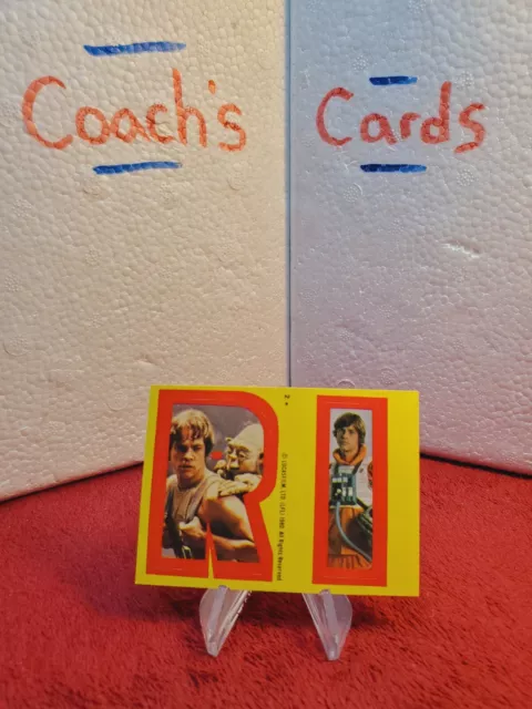 1980 Star Wars Empire Strikes Back Sticker #2 RI LUKE SKYWALKER & YODA