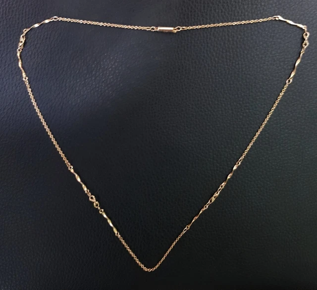 Antica Collana Catena Oro Rosa 9CT 375 46cm 3 grammi