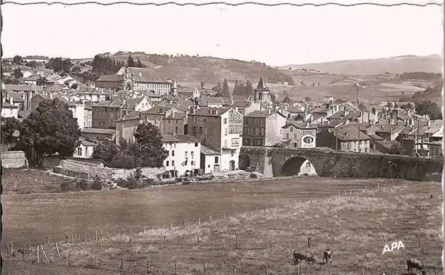 48.Langogne.vue Generale.le Pre De La Foire Et Le Pont Neuf.cpsm