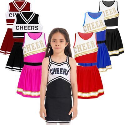 Bambine Costume Da Cheerleader School Uniform Performance Abiti Costume
