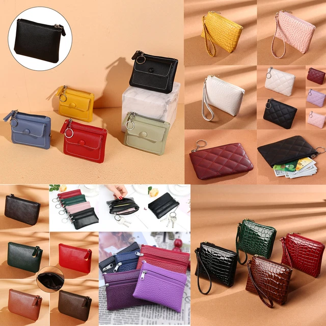 Portamonete In Eco Pelle - Piccolo, Con Zip, Tascabile Per Uomo E Donna, Ideale Per Tasca O Borsa