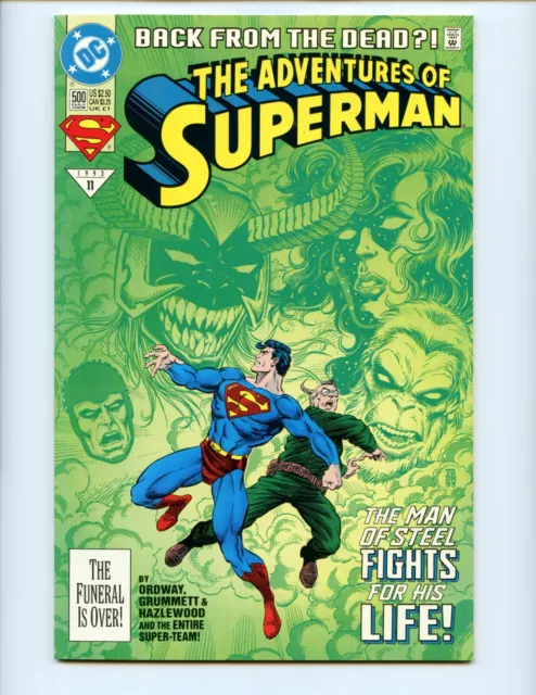 Adventures of Superman #500 Comic Book 1993 NM Jerry Ordway Tom Grummett DC