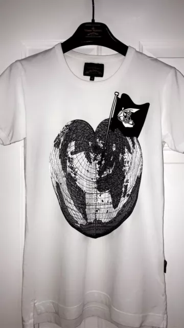 vivienne westwood Anglomania World Heart T-shirt White Xs but Fits UK 10