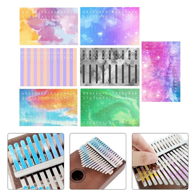 Kalimba Autocollant 17 Clés Échelle PVC Approx.10g Attirant for Débutants