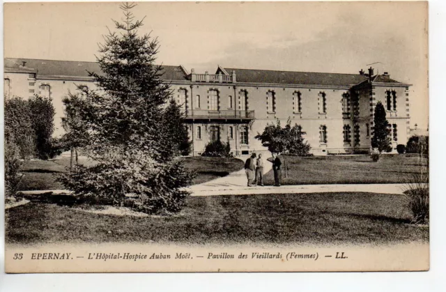 EPERNAY - Marne - CPA 51 - Santé - Hospice Hopital Auban Moet Pavillon Vieillard