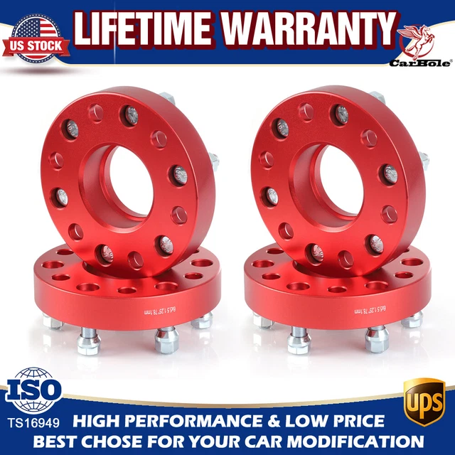4X 32mm Thick Hub Centric Wheel Spacers 14x1.5 For Chevy Silverado Cadillac 6Lug