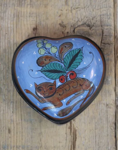 Nagual Shapeshifter Clay Box Hand Painted Burnished by Medrano Mexican Folk Art