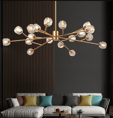 Luxury 18-Light Chandelier Sputnik Crystal Pendant Lamp Ceiling Fixture Lighting