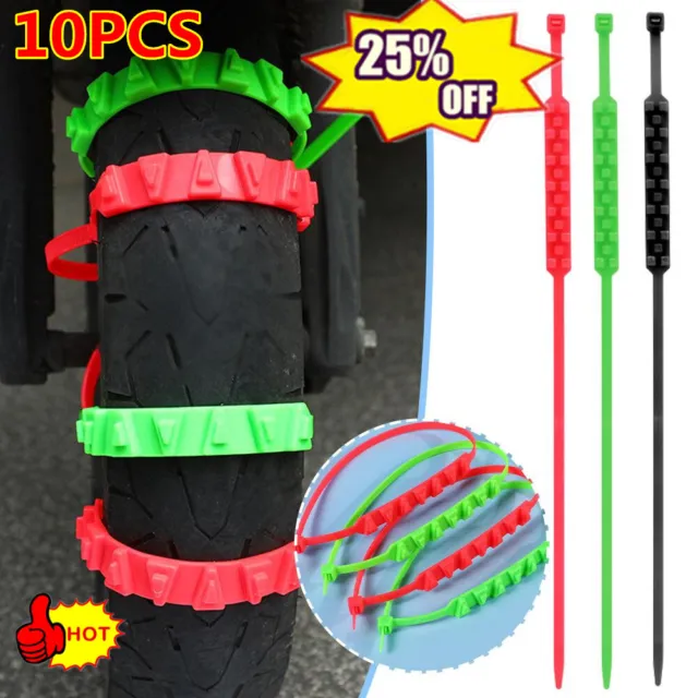 10 PCS Winter Anti-skid Chains for Car Mud Wheel Tyre Thickened Tire Tendon