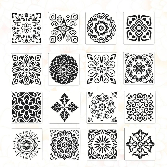MODELLI DI DISEGNO fai-da-te modelli di pittura riutilizzabili stencil per pittura vuoti EUR 4