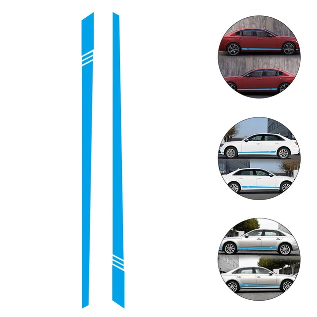 2 pz adesivi laterali auto decalcomania esterni auto righe laterali